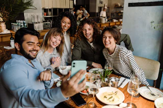Friends taking a selfie